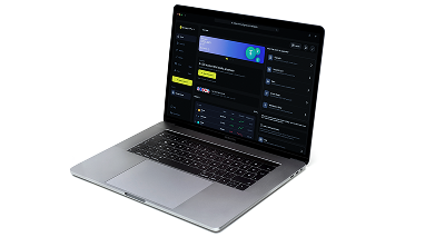 SmashPay personal account dashboard on a laptop